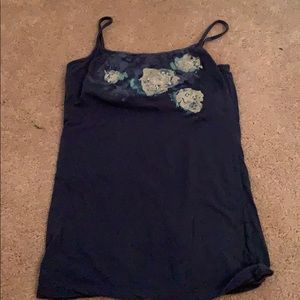 Blue Beaded camisole